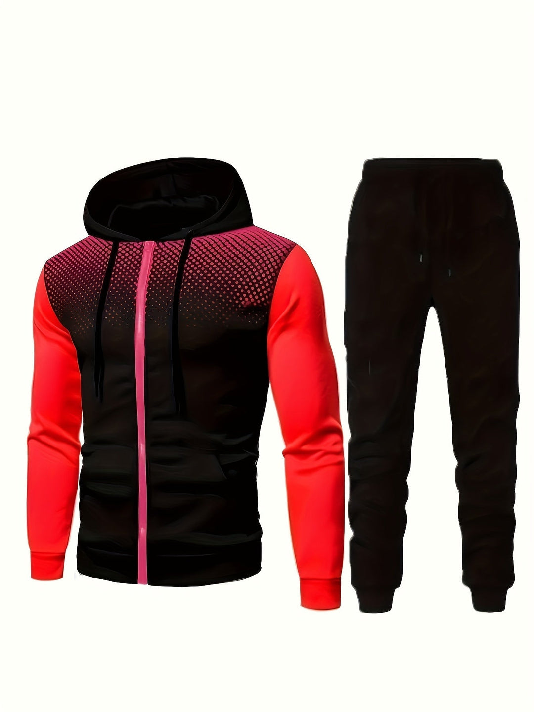 Casual Athletic Tracksuit Hoodie and Drawstring Pants for Men | Ideal for All Seasons