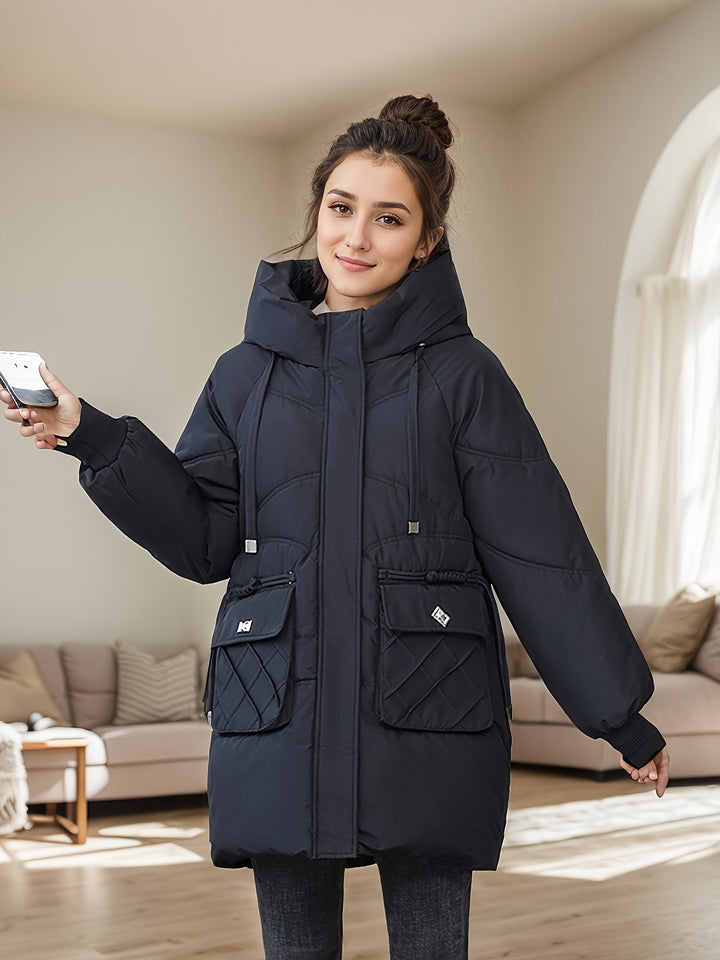 Stylish Middle Long Puffer Jacket for Women | Perfect for Casual Days