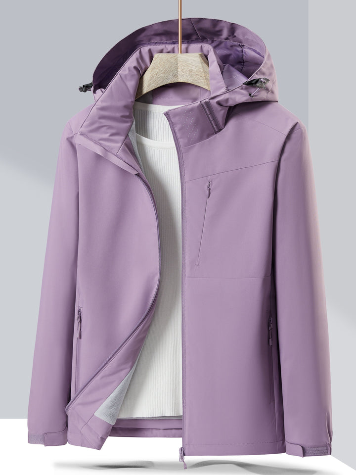 Elegant Waterproof Fleece Winter Jacket with Hood for Women | Perfect for Outdoor Activities