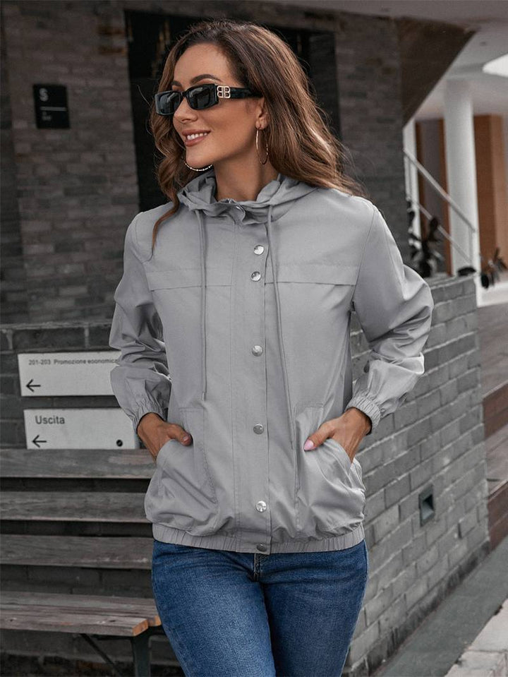 Stylish Modern Waterproof Outdoor Rain Jacket with Hood for Women | Perfect for Outdoor Activities