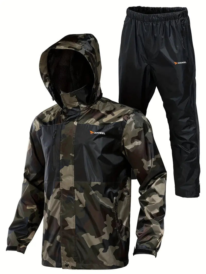 Comfortable Outdoor Breathable Rainjacket Set With Pants For Men | Perfect for Outdoor Activities