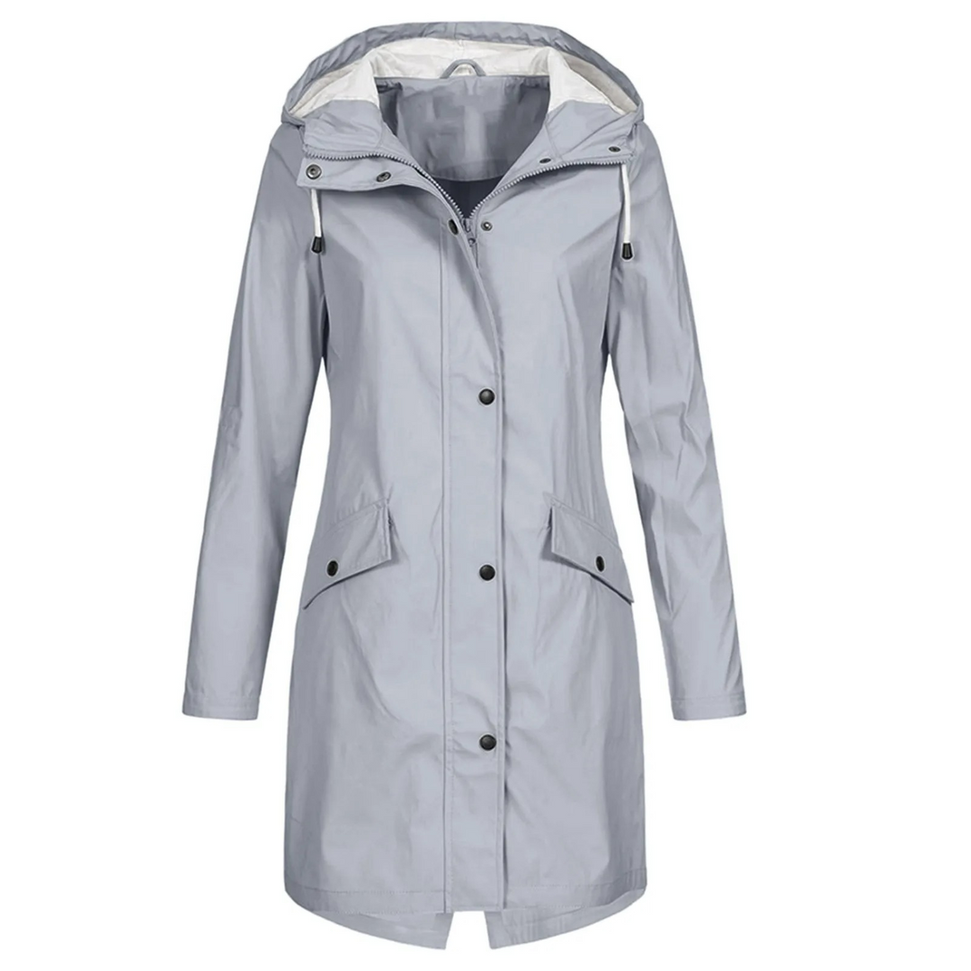 Women’s Casual Hooded Waterproof Long Trench Coat | Ideal for Autumn/Winter