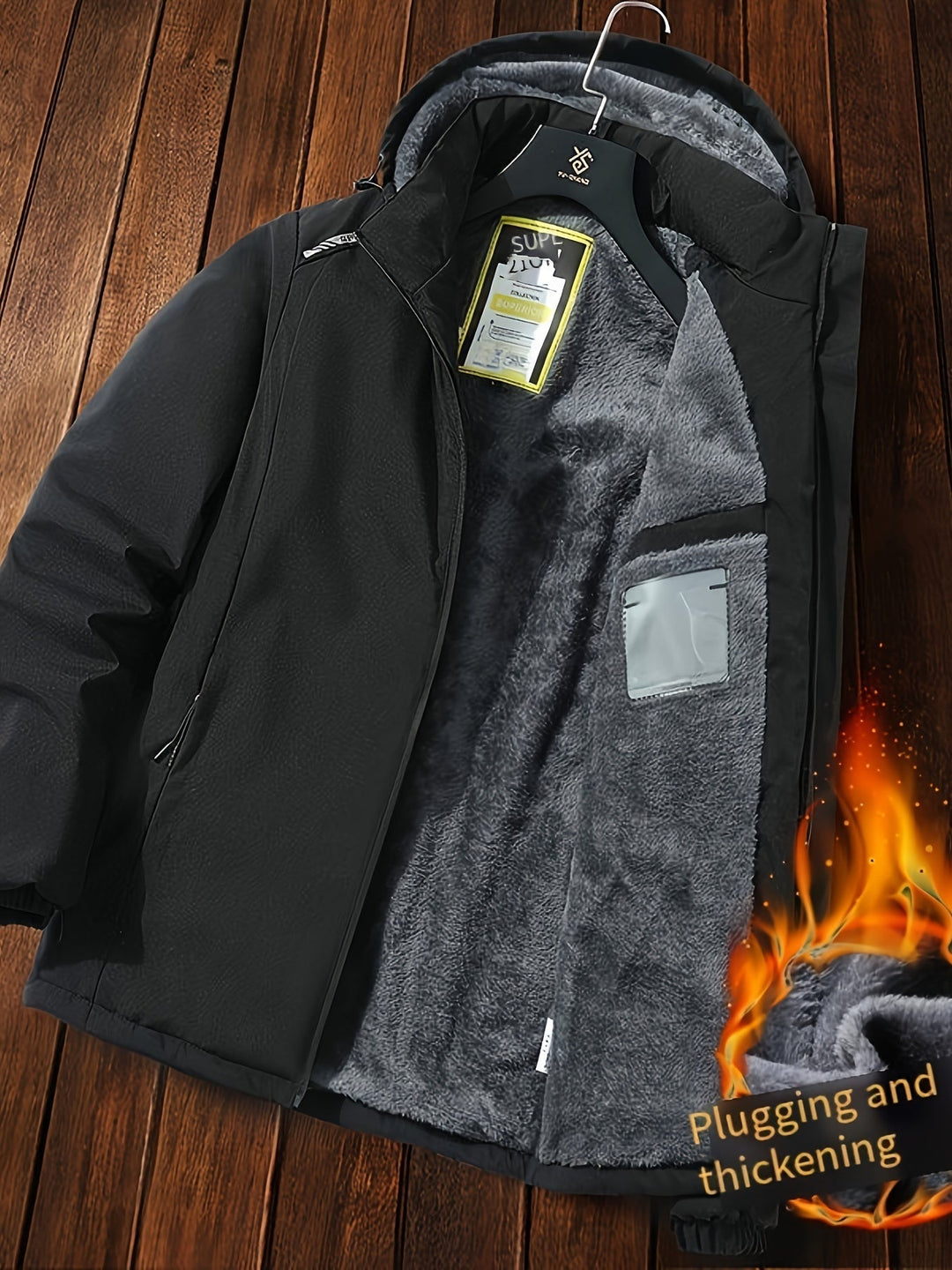 Casual Solid Fleece Warm Puffer Winter Jacket for Men | Ideal for Winter