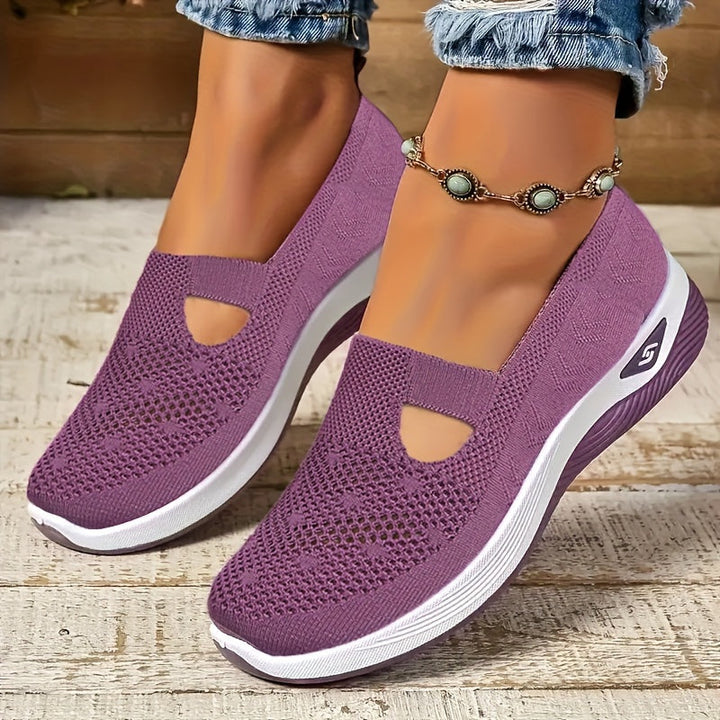 Stylish Lightweight Knit Cut-Out Sneakers for Women | Perfect for Casual Days