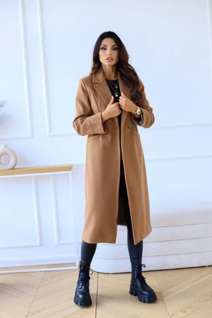 Women's Classic Refined Trenchcoat with Lapel Collar | Ideal for Autumn/Winter