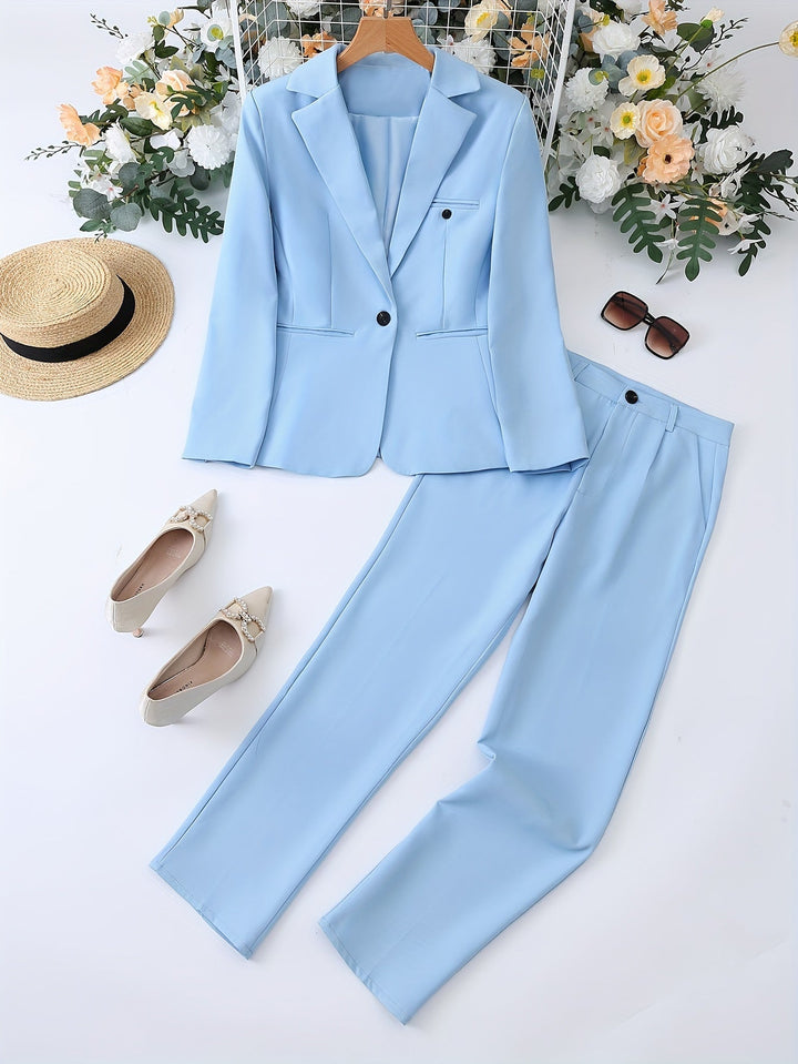 Women's Classic Notched Lapel Blazer Set | Ideal for All Seasons