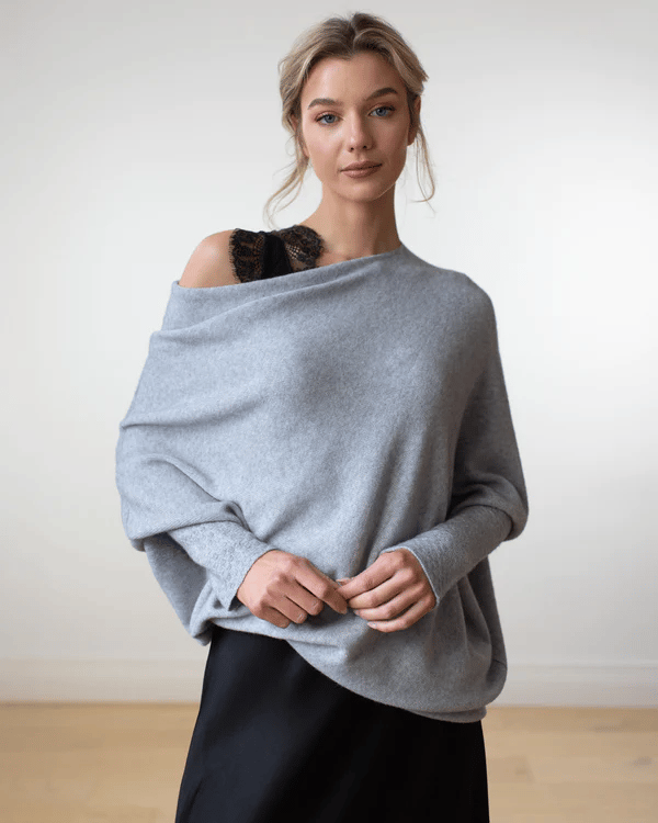 Elegant Cashmere Off Shoulder Sweater for Women | Ideal for Winter