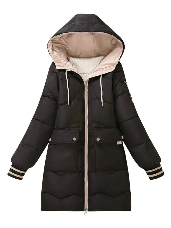 Stylish Warm Puffer Winter Jacket with Hood for Women | Perfect for Outdoor Activities