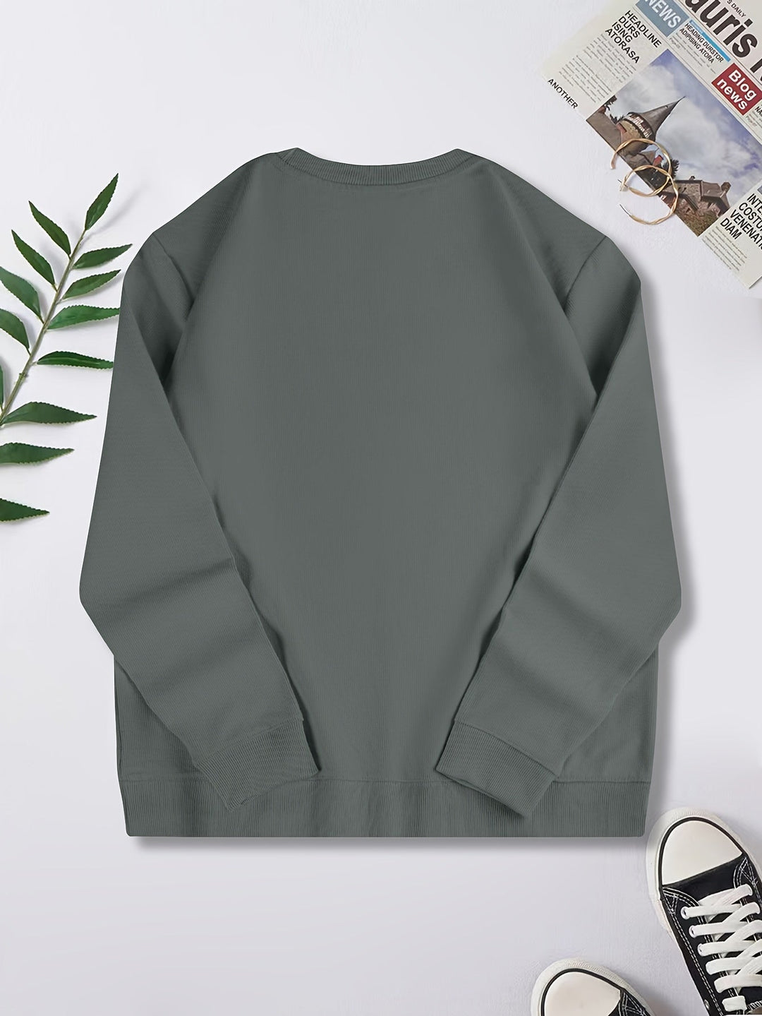 Casual Fashion Crew Neck Cotton Pullover Sweatshirt for Men | Perfect for Casual Days