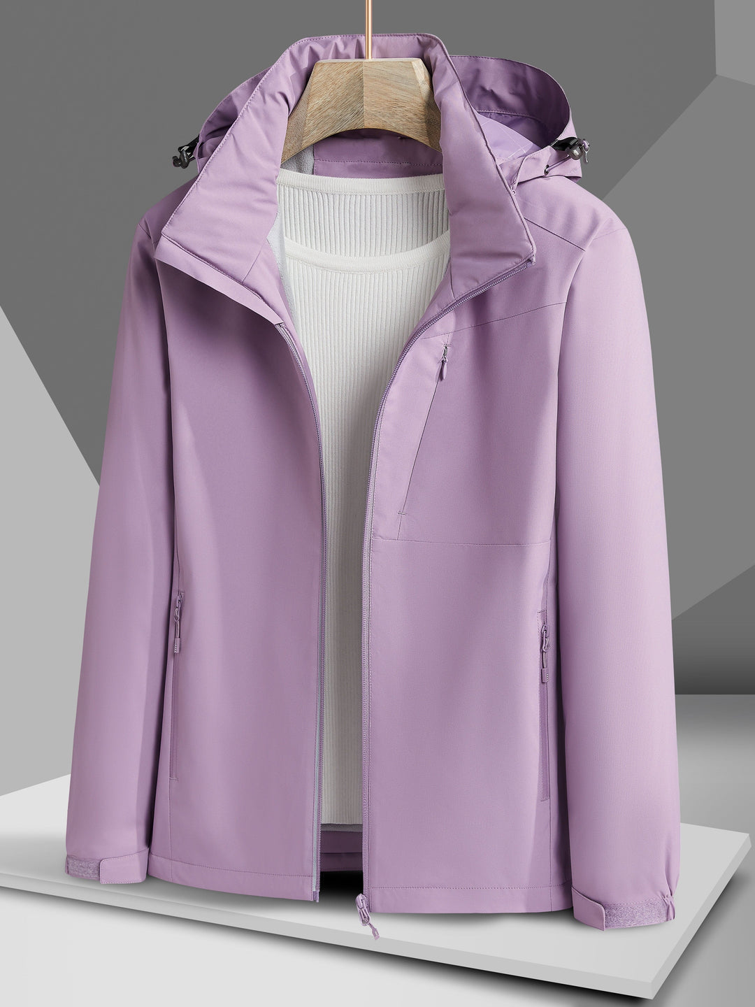 Elegant Waterproof Fleece Winter Jacket with Hood for Women | Perfect for Outdoor Activities