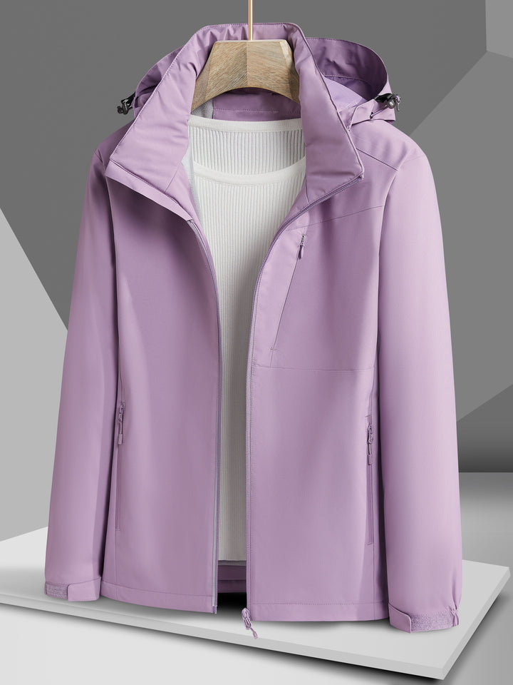 Elegant Waterproof Fleece Winter Jacket with Hood for Women | Perfect for Outdoor Activities