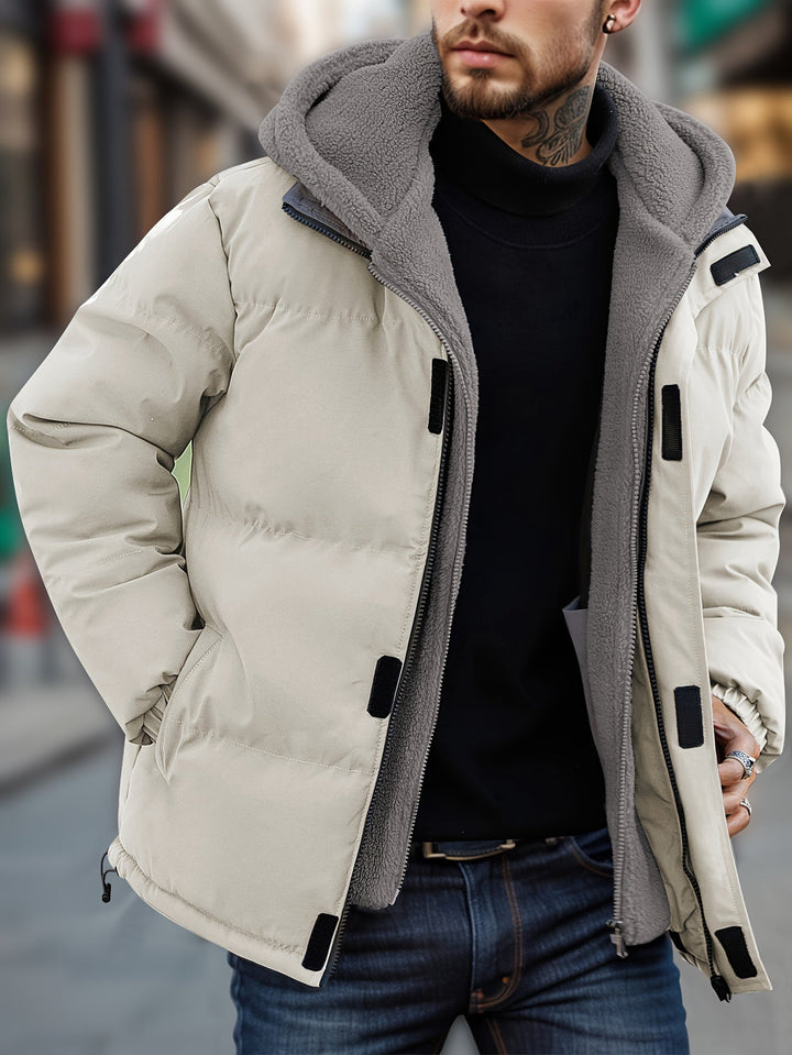 Casual Hooded Down Alternative Winter Jacket with Pockets For Men | Perfect for Casual Days