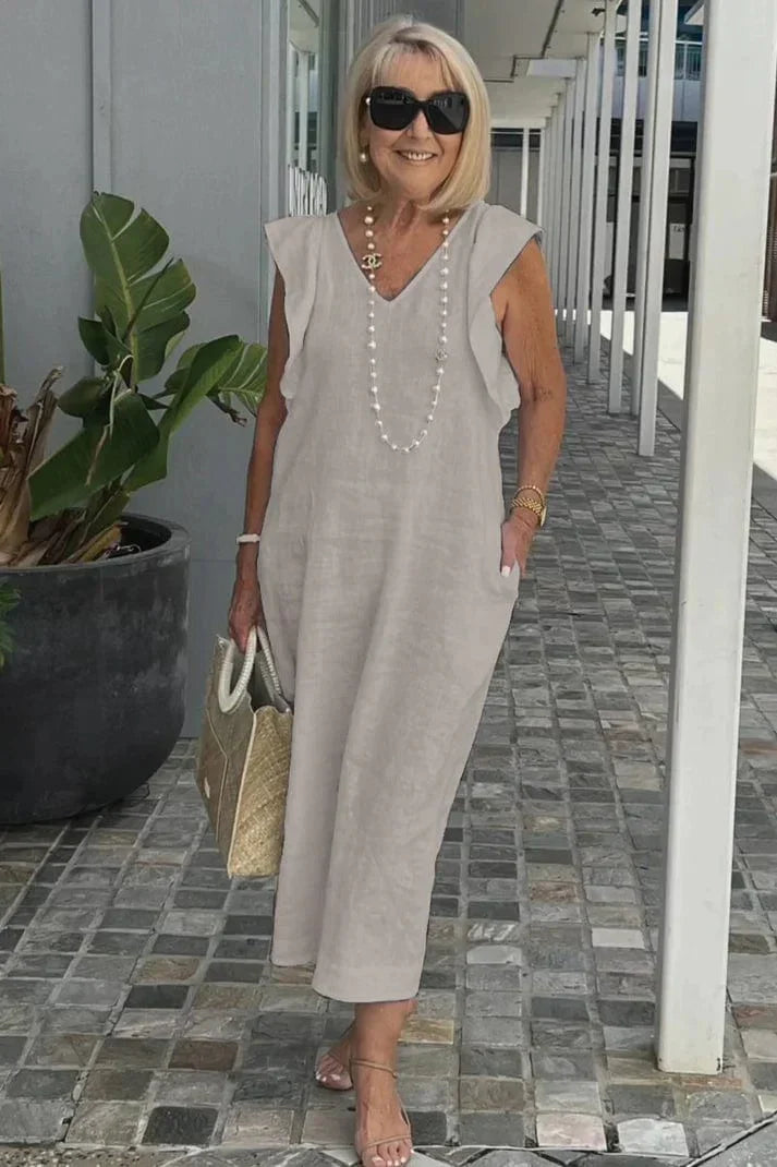 Chic Maxi Dress with V-Neck | Perfect for Everyday Wear