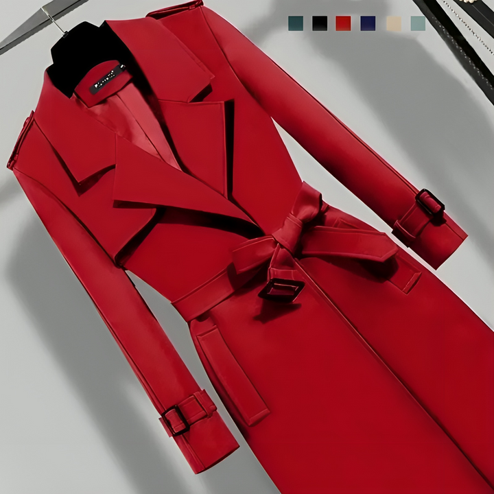 Women’s Elegant Petite Trench Coat with Belt | Ideal for Autumn/Winter