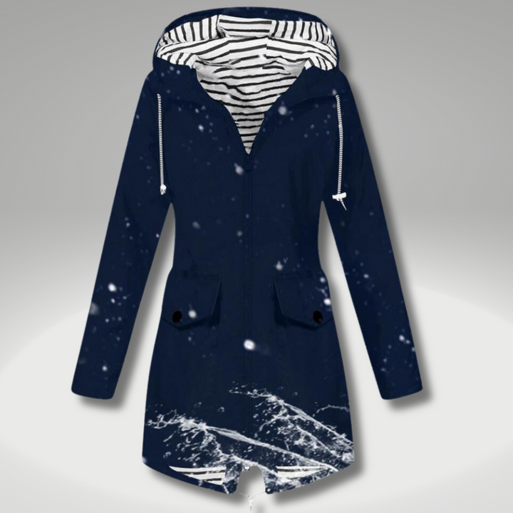 Classic Elegant Waterproof Outdoor Rain Jacket for Women | Perfect for Winter