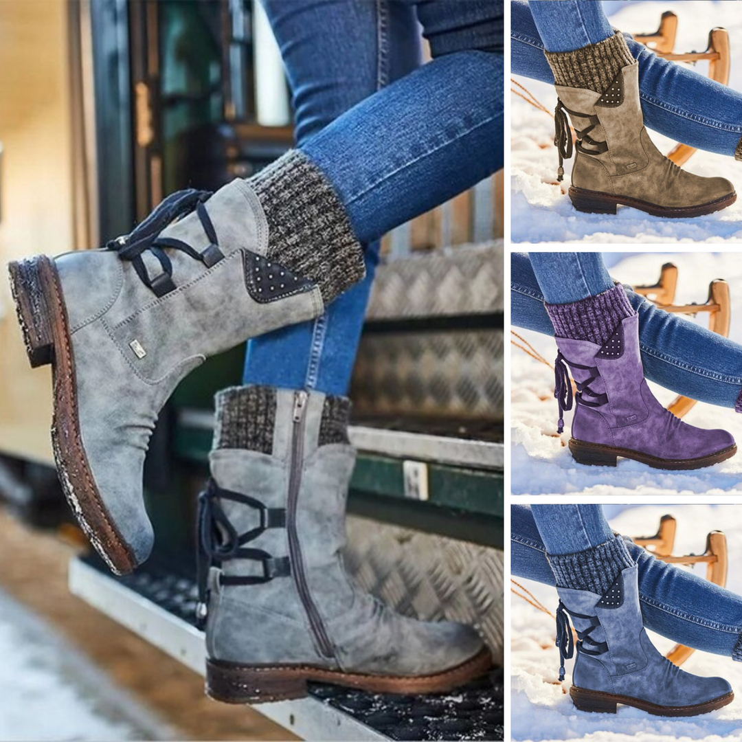 Vegan Leather Winter Cowboy Boots for Women | Ideal for Winter