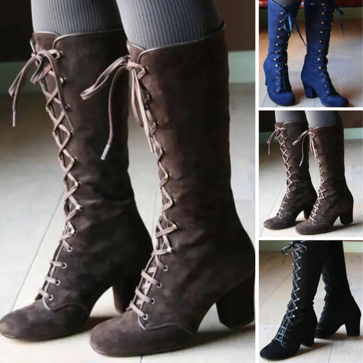 Casual Knee High Suede Boots with Heel for Women | Perfect for Everyday Wear