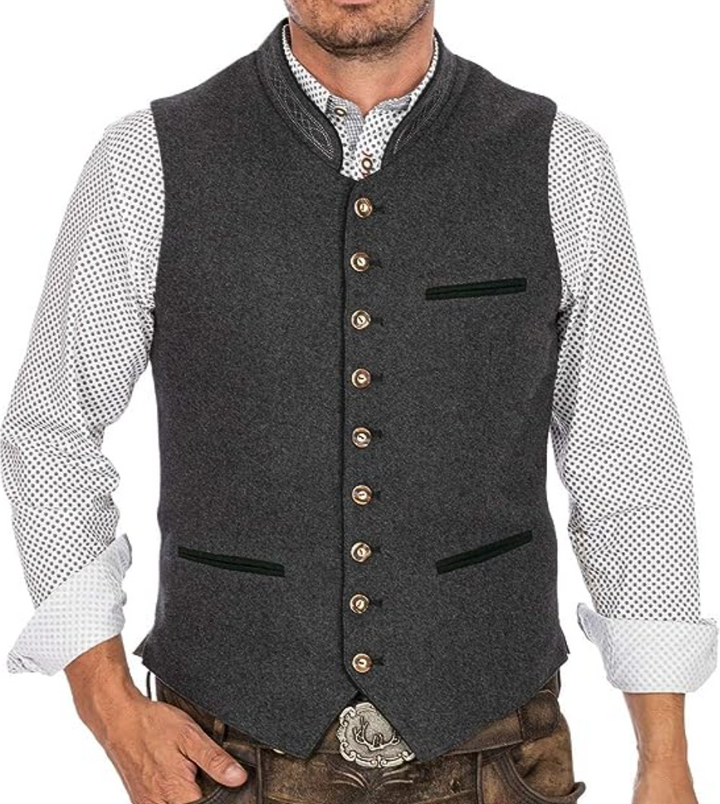 Chic Traditional Grey Vest for Men | Perfect for Formal Occasions