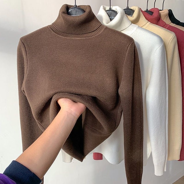 Elegant Oversized Cashmere Turtleneck Sweater for Women | Ideal for Winter