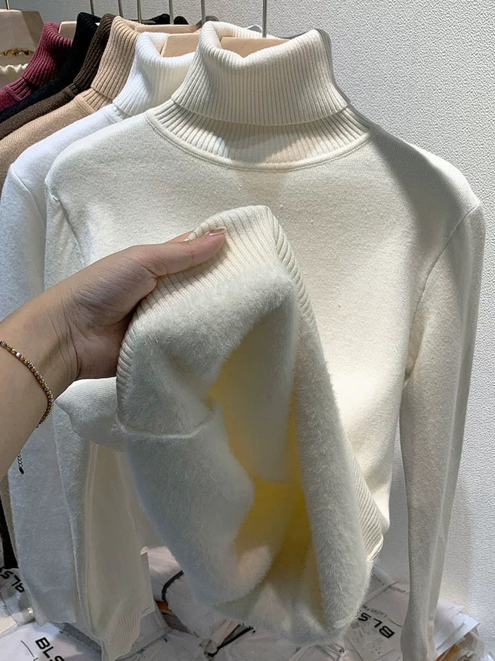 Elegant Oversized Cashmere Turtleneck Sweater for Women | Ideal for Winter