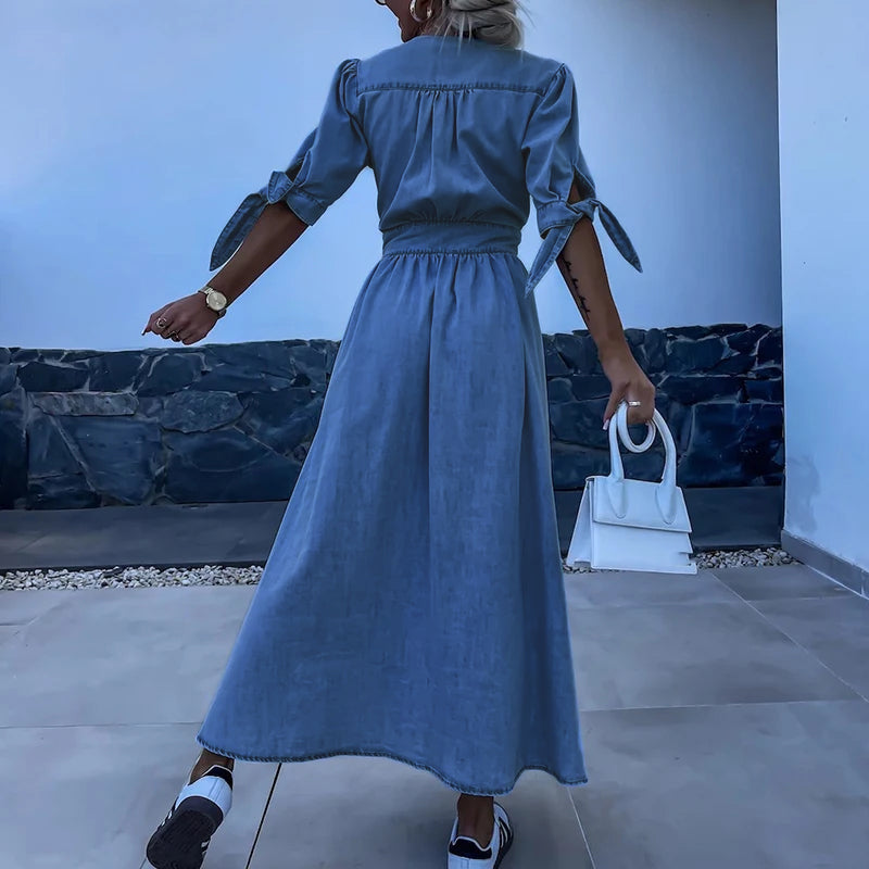 Millie - Maxi Denim Dress