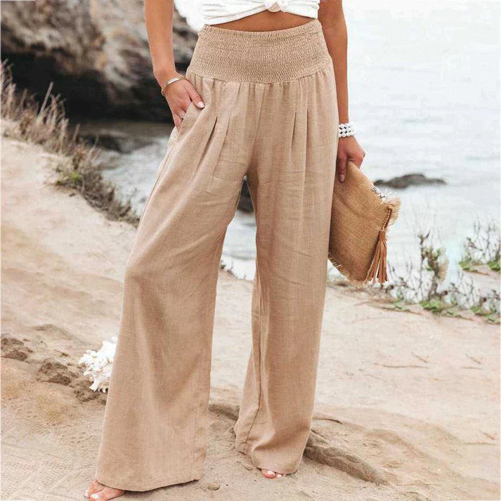 Arianwen - Women's Wide Leg Trousers - Casual - Modern Style - Ideal for Summer