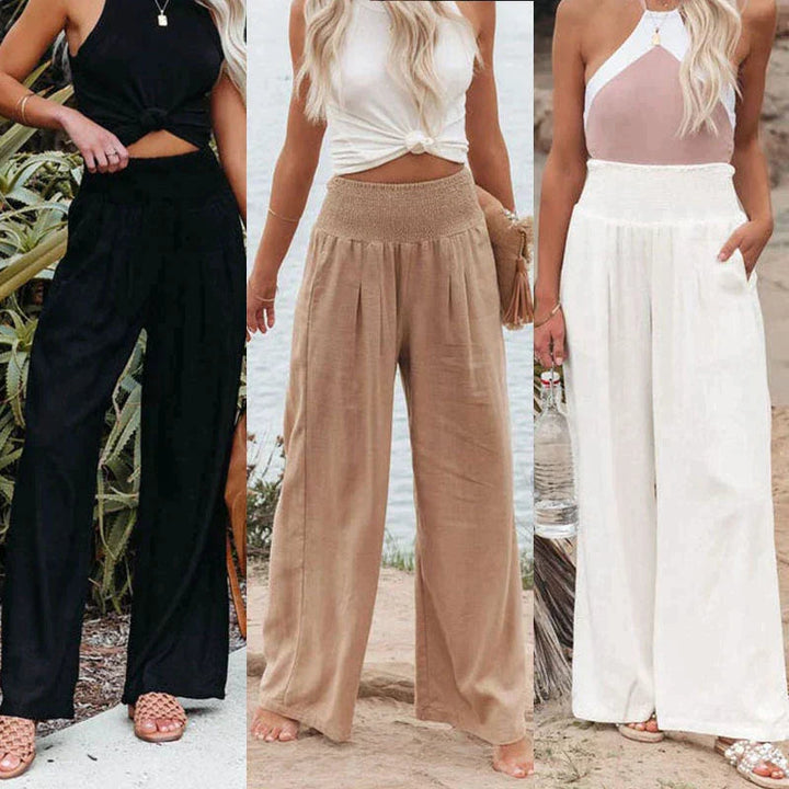 Arianwen - Women's Wide Leg Trousers - Casual - Modern Style - Ideal for Summer