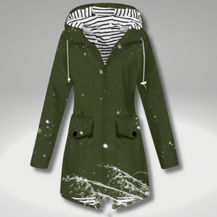 Classic Elegant Waterproof Outdoor Rain Jacket for Women | Perfect for Winter