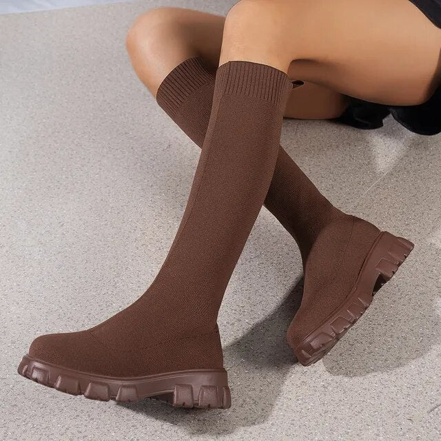 Casual Knee High Sock Boots for Women | Perfect for Casual Days