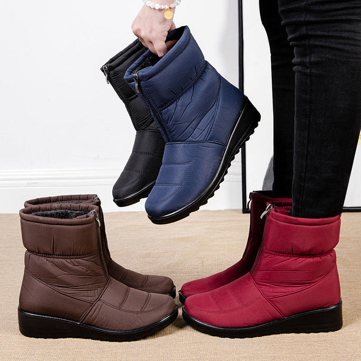 Casual Waterproof Flat Winter Snow Ankle Boots for Women | Ideal for Autumn/Winter