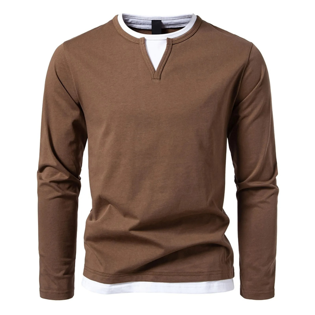 Stefano - Long-sleeved cotton T-shirt