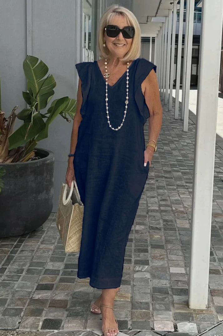 Chic Maxi Dress with V-Neck | Perfect for Everyday Wear