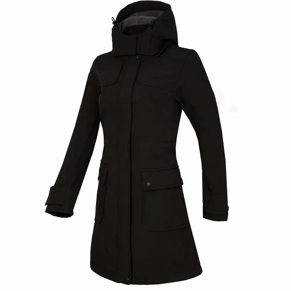 Classic Long Waterproof Outdoor Rain Jacket with Hood for Women | Perfect for Outdoor Activities