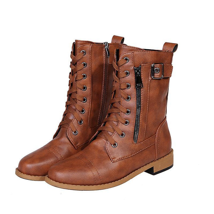 Faux Leather Ankle Boots with Zipper for Women | Perfect for Casual Days