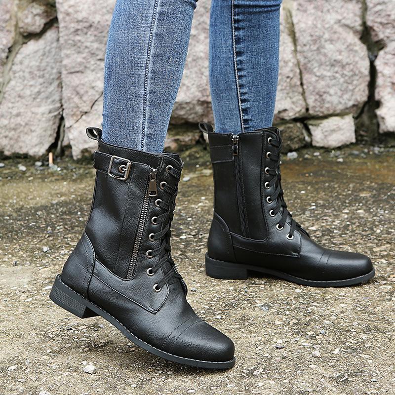 Faux Leather Ankle Boots with Zipper for Women | Perfect for Casual Days