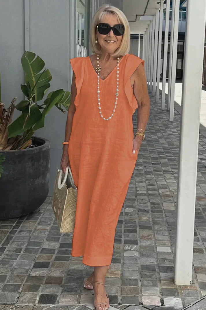 Chic Maxi Dress with V-Neck | Perfect for Everyday Wear