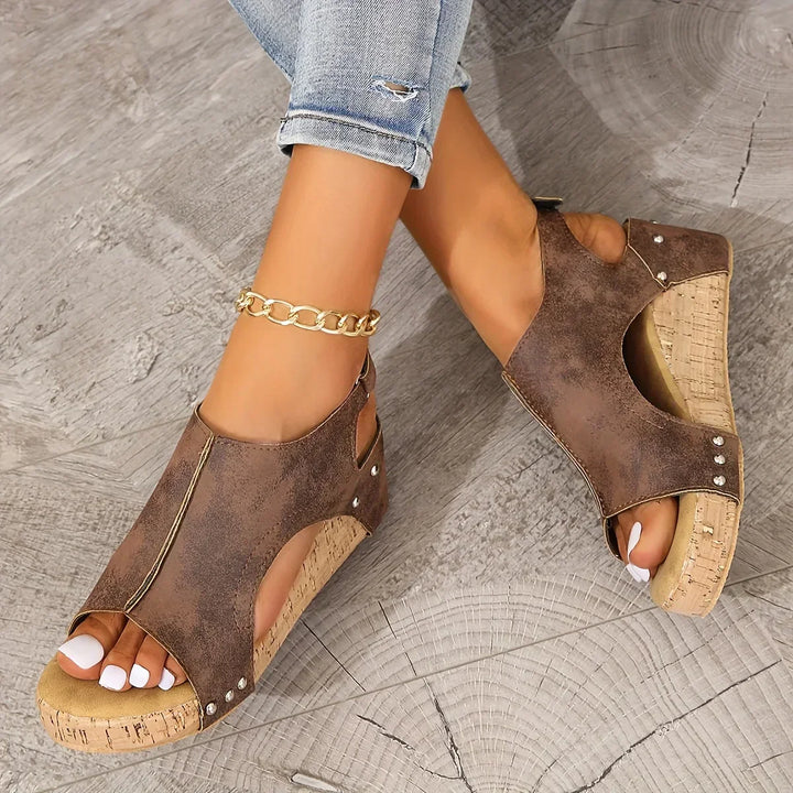 Mia - Handcrafted suede leather sandals