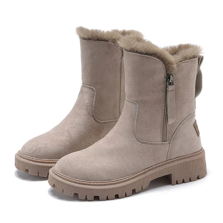 Warm Winter Boots with Zipper and Wool for Women | Ideal for Winter