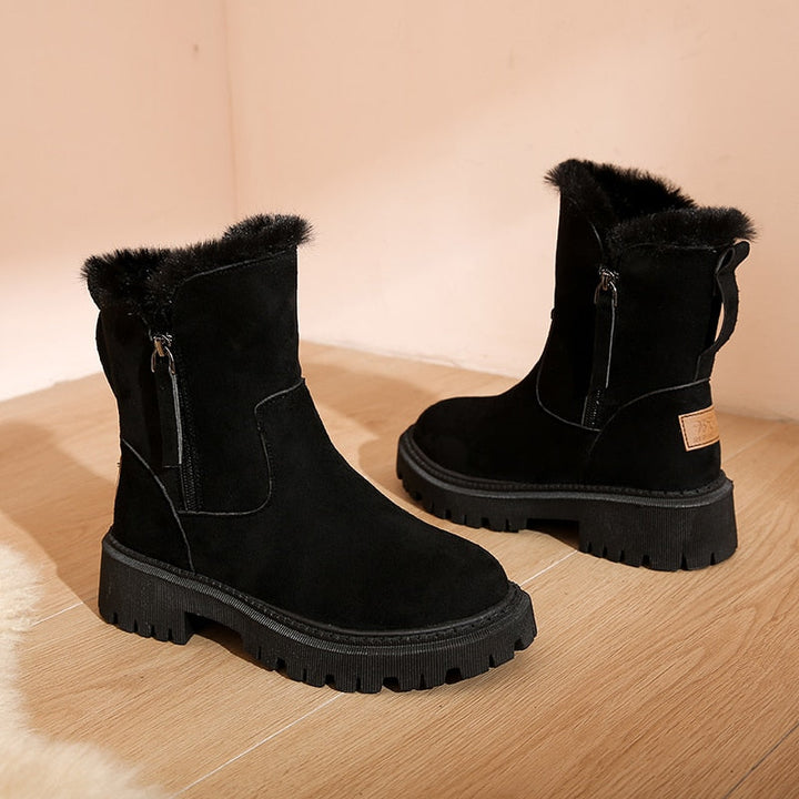 Warm Winter Boots with Zipper and Wool for Women | Ideal for Winter