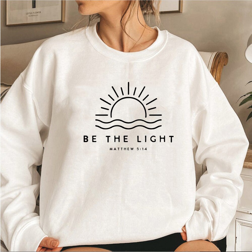 Warm Cotton Sweater "Be The Light" For Women | Ideal for Autumn