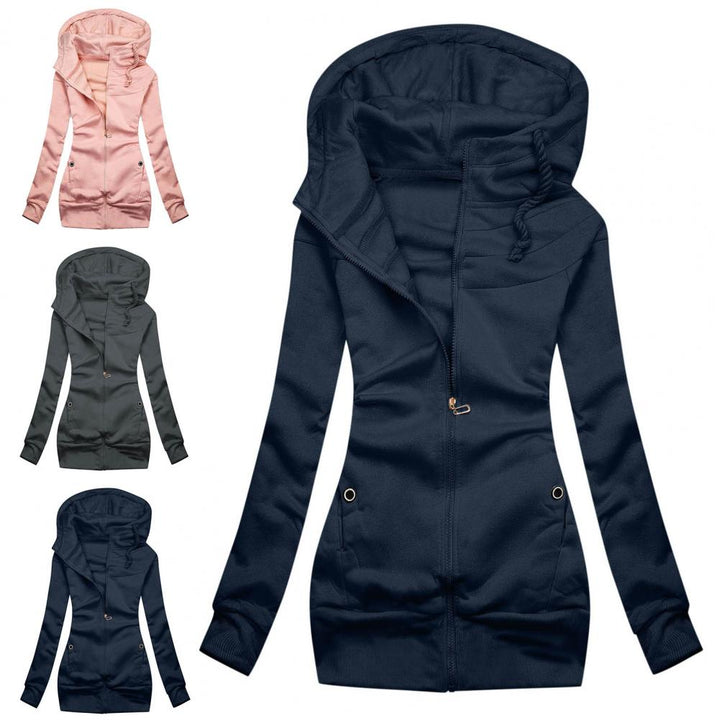 Casual Oversized Zip Hoodie with Fleece for Women | Perfect for Casual Days