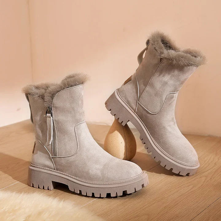 Warm Winter Boots with Zipper and Wool for Women | Ideal for Winter