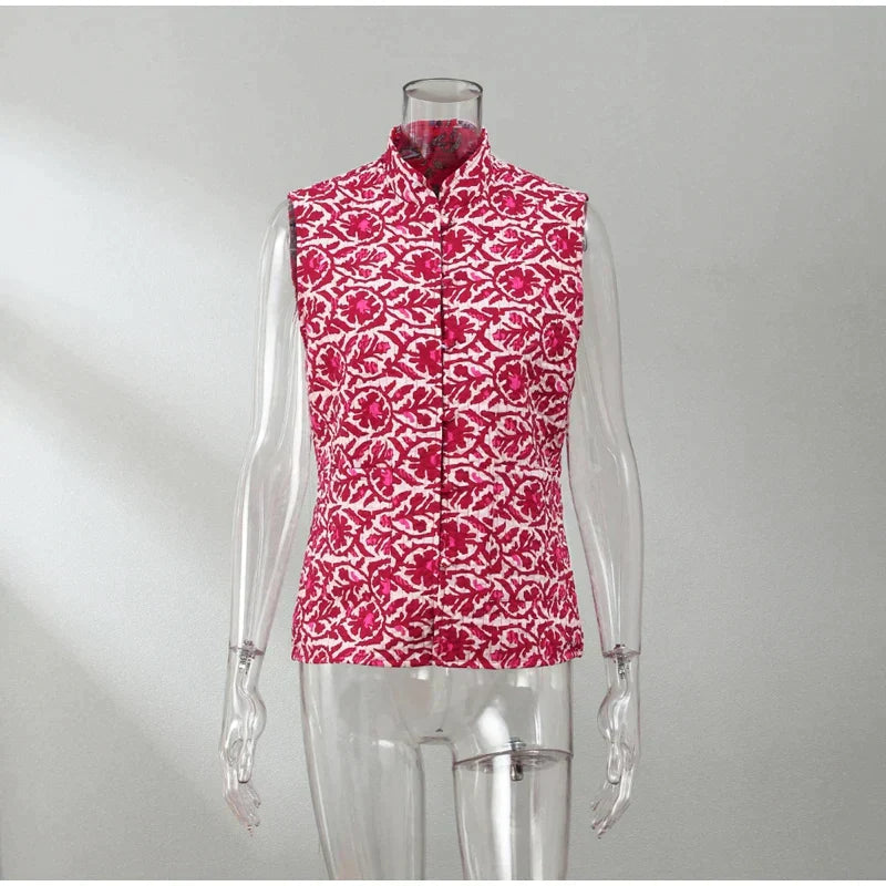 Chic Floral Quilted Vest | Perfect for Everyday Wear