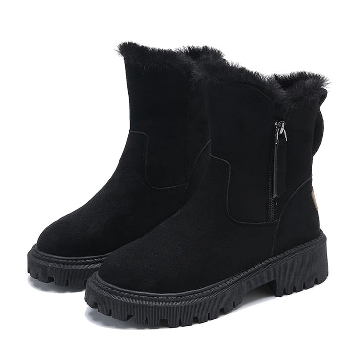 Warm Winter Boots with Zipper and Wool for Women | Ideal for Winter