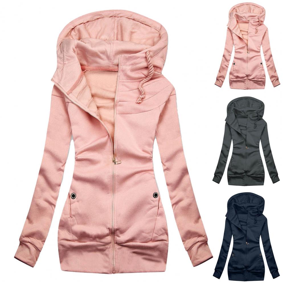 Casual Oversized Zip Hoodie with Fleece for Women | Perfect for Casual Days