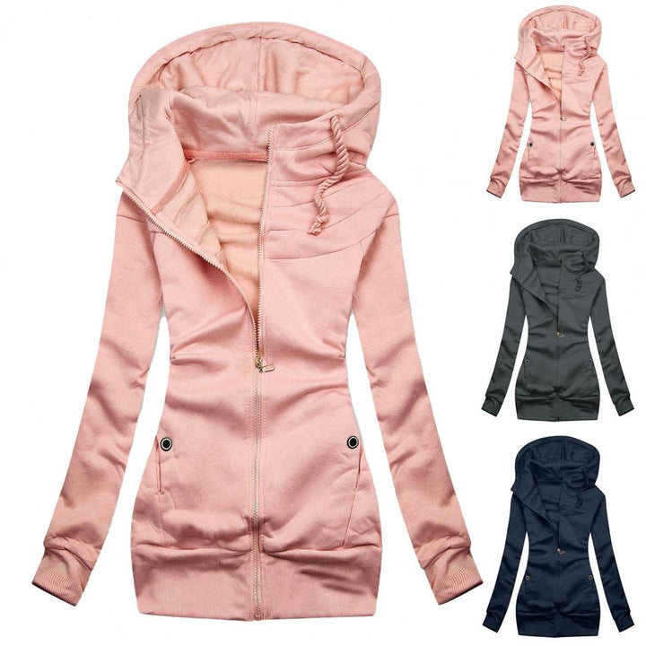 Casual Oversized Zip Hoodie with Fleece for Women | Perfect for Casual Days