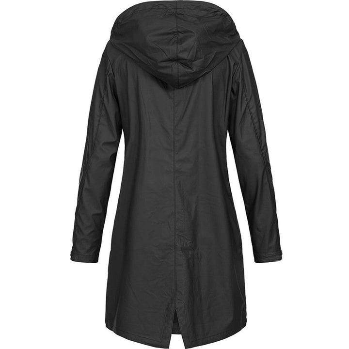 Stylish Solid Rain Jacket, Waterproof Outdoor Coat for Women | Perfect for Autumn/Winter Activities