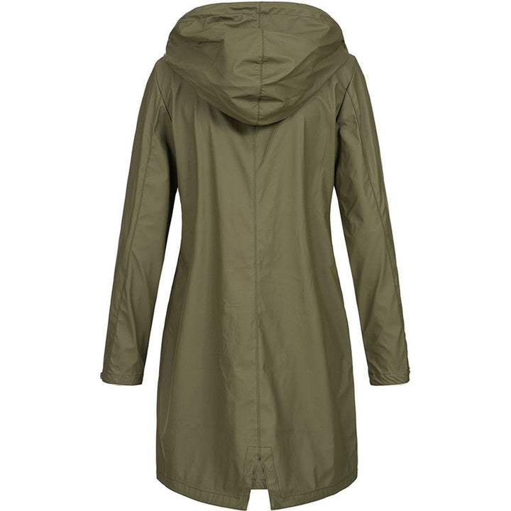 Stylish Solid Rain Jacket, Waterproof Outdoor Coat for Women | Perfect for Autumn/Winter Activities