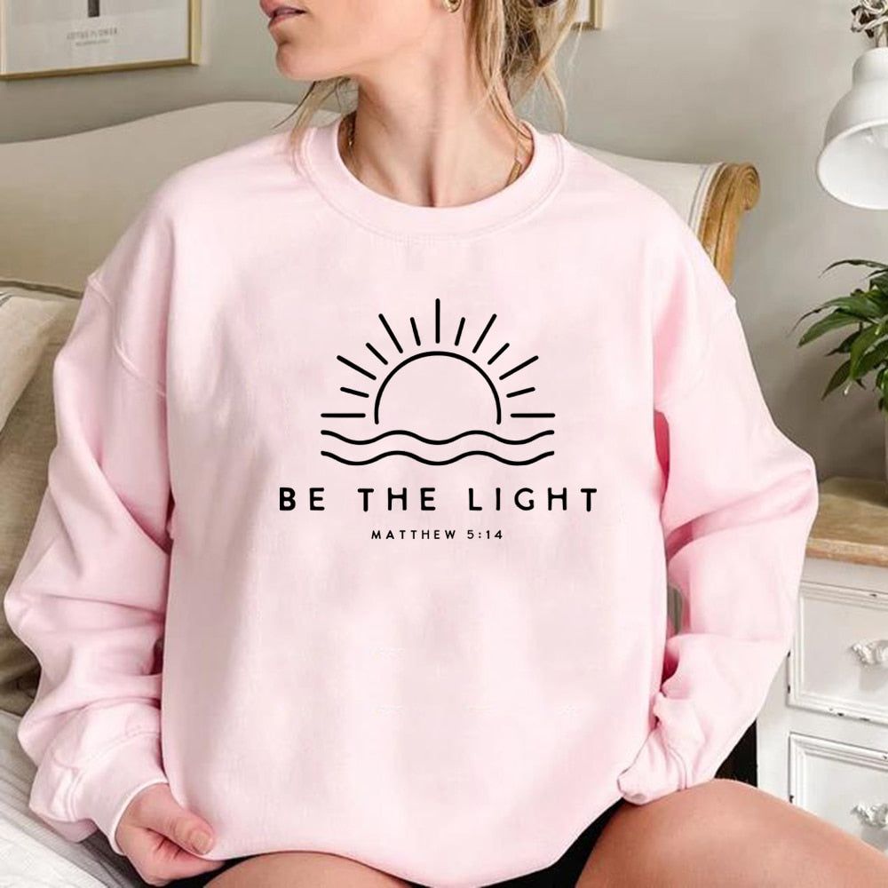 Warm Cotton Sweater "Be The Light" For Women | Ideal for Autumn