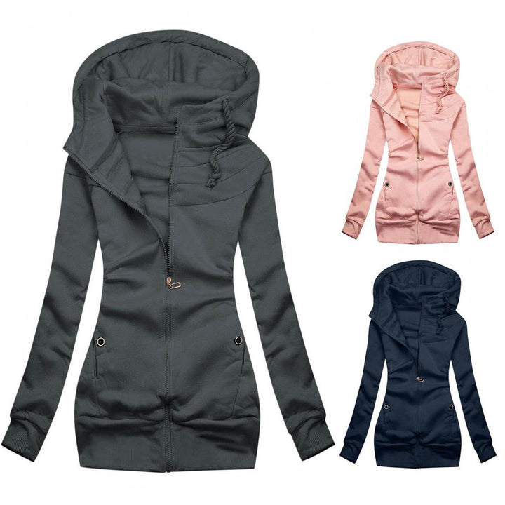 Casual Oversized Zip Hoodie with Fleece for Women | Perfect for Casual Days